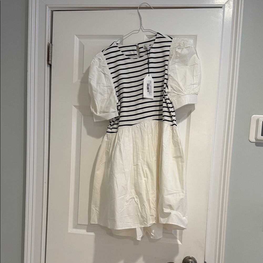 English Factory Cream Puff Sleeve Casual Sundress